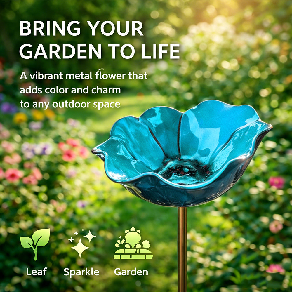 Gardenhome™ 🔥Last Day 55% OFF 🔥 Colorful Metal Flower Stake for Birds, Bees & Butterflies