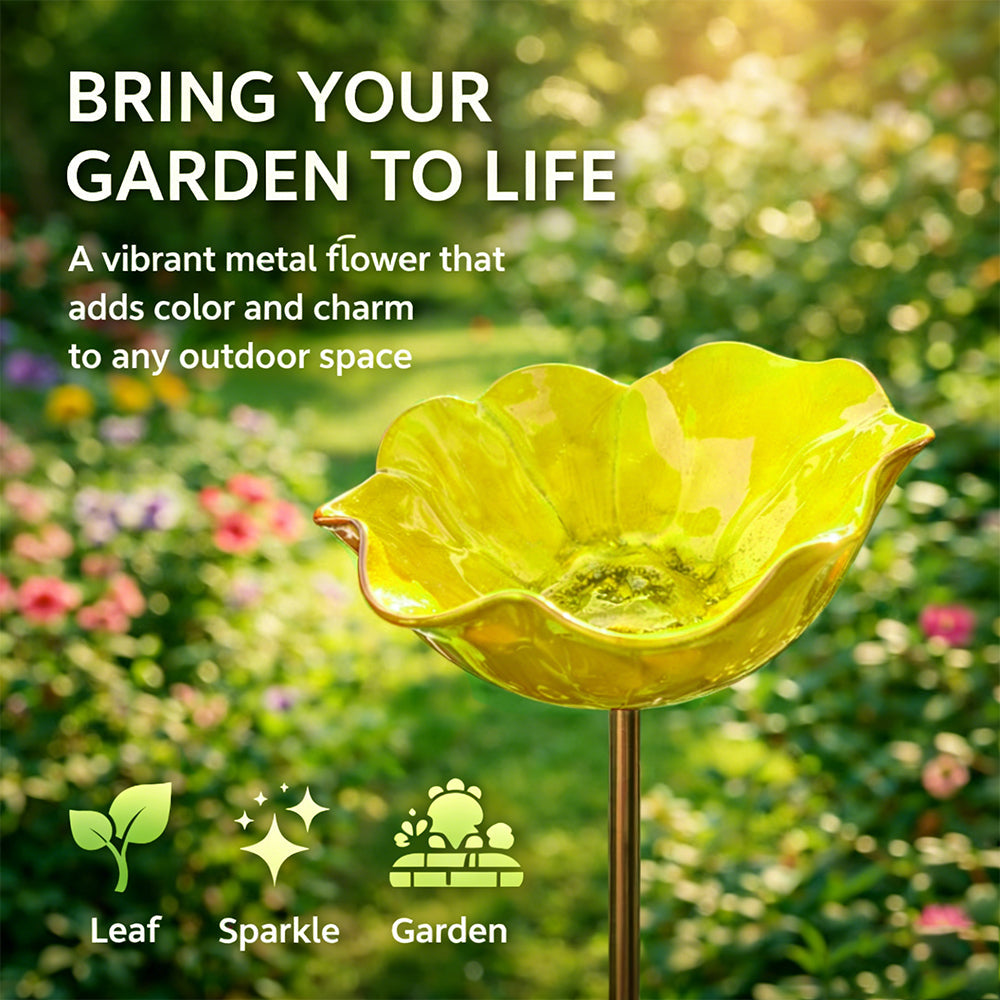 Gardenhome™ 🔥Last Day 55% OFF 🔥 Colorful Metal Flower Stake for Birds, Bees & Butterflies