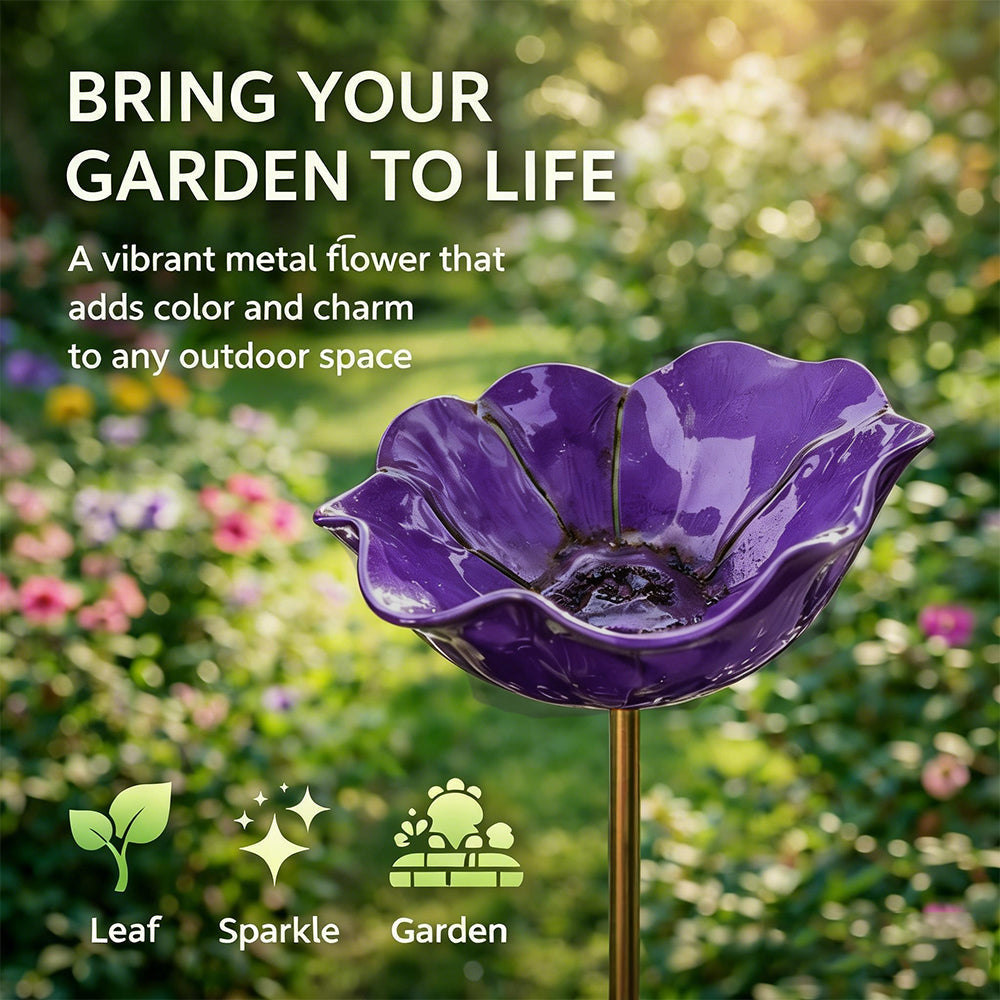 Gardenhome™ 🔥Last Day 55% OFF 🔥 Colorful Metal Flower Stake for Birds, Bees & Butterflies
