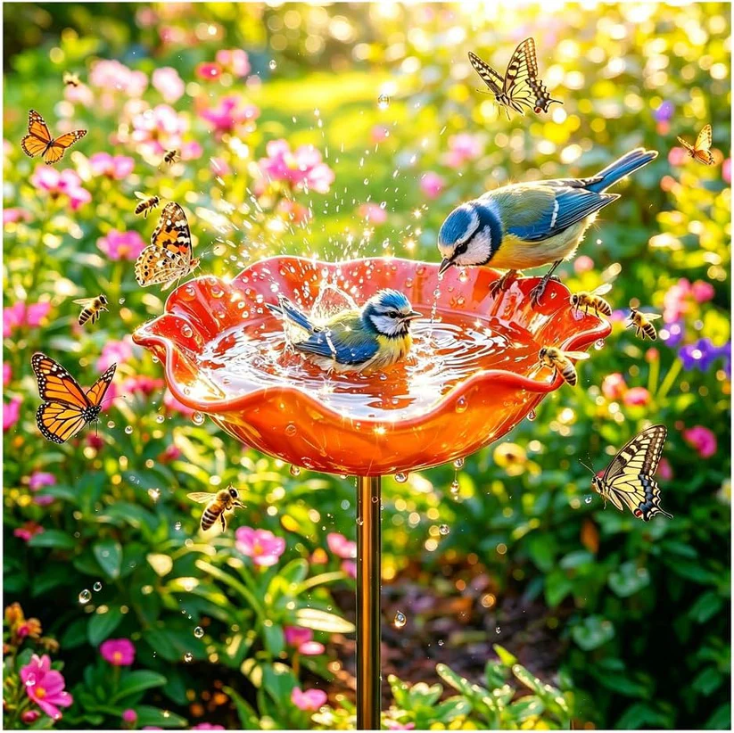 Gardenhome™ 🔥Last Day 55% OFF 🔥 Colorful Metal Flower Stake for Birds, Bees & Butterflies