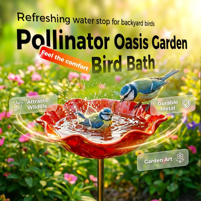 Gardenhome™ 🔥Last Day 55% OFF 🔥 Colorful Metal Flower Stake for Birds, Bees & Butterflies