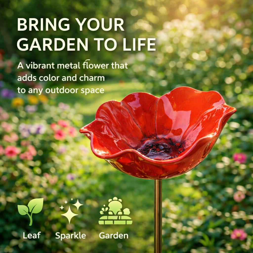 Gardenhome™ 🔥Last Day 55% OFF 🔥 Colorful Metal Flower Stake for Birds, Bees & Butterflies