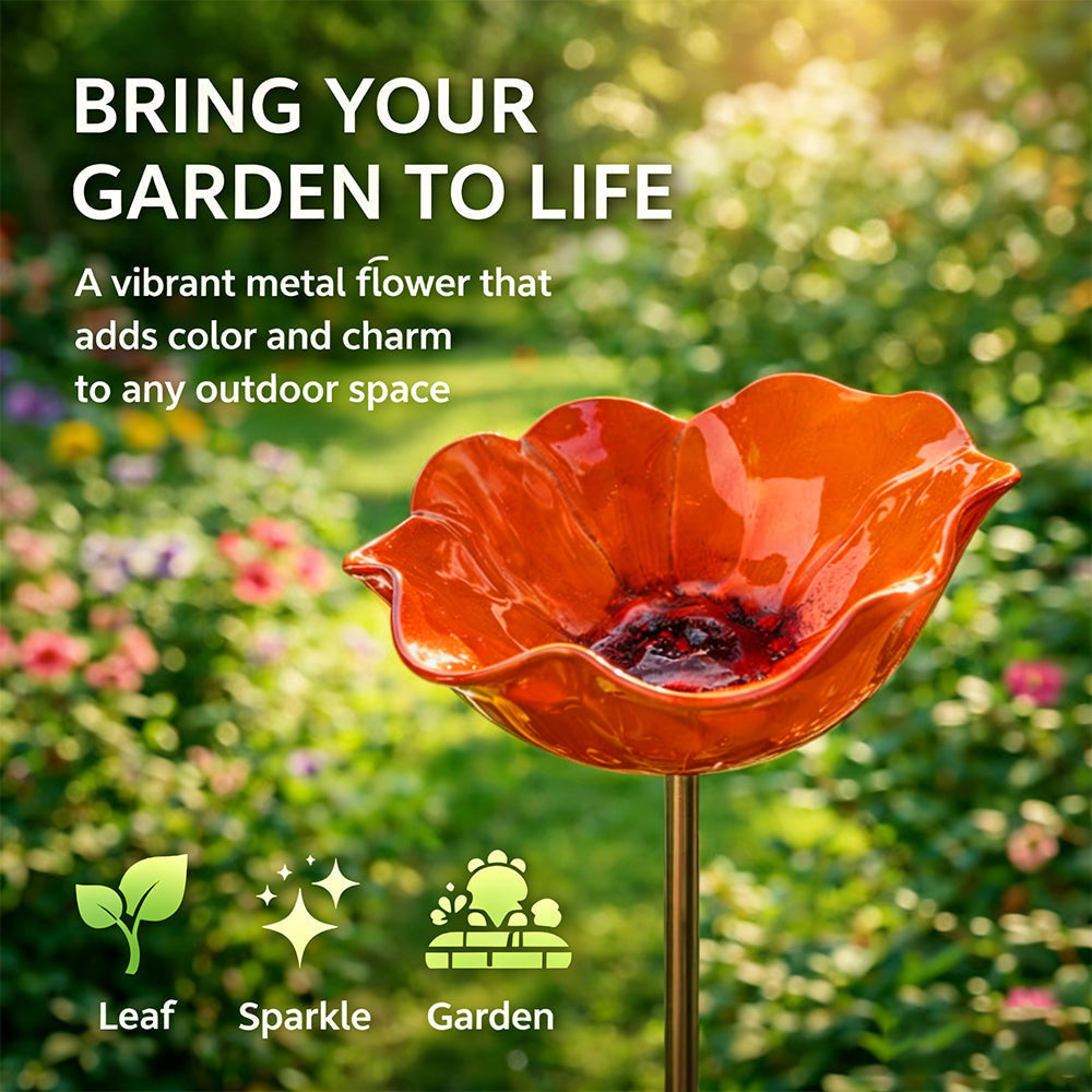 Gardenhome™ 🔥Last Day 55% OFF 🔥 Colorful Metal Flower Stake for Birds, Bees & Butterflies