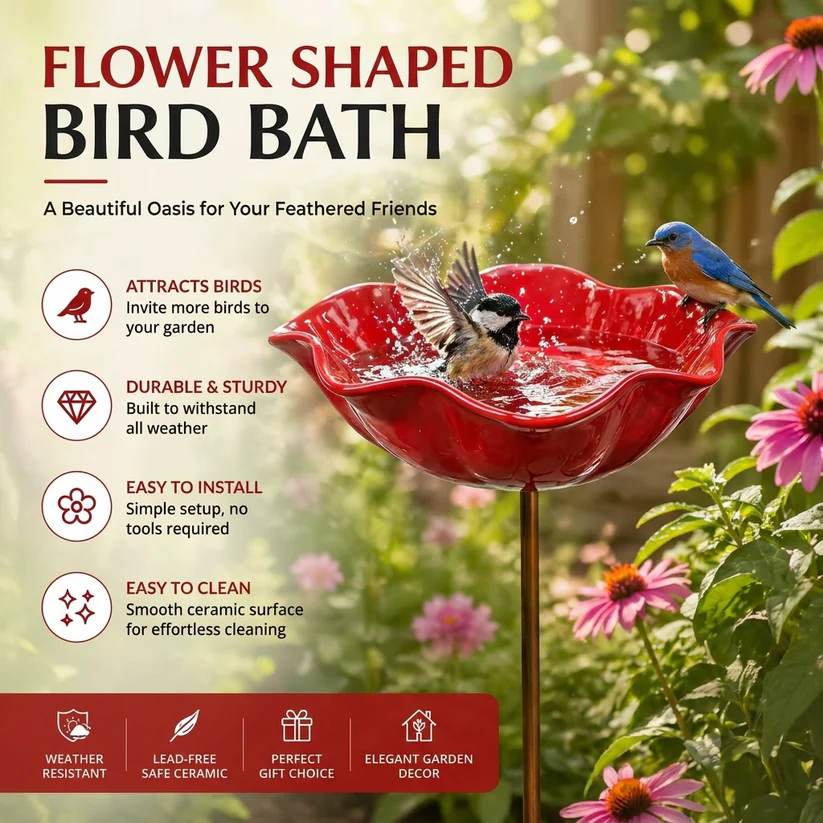 Gardenhome™ 🔥Last Day 55% OFF 🔥 Colorful Metal Flower Stake for Birds, Bees & Butterflies